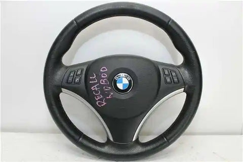 BMW, 3 Series Steering Wheel Leather Sports Non Paddle Shift Type W/ Black/Silver Hub Type E91/E92/E93 09/06 09/13