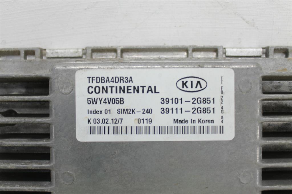 Kia, Optima Ecu 2.4 G4Kj Petrol Ecu Only Tf 01/11 10/15