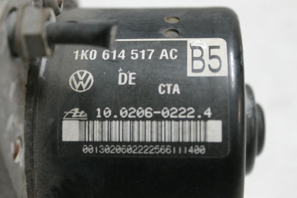 Volkswagen, Eos Abs Pump/Modulator 1F, On Motor P/N 1K0614517Af, On Module P/N 1K0907379Ac, 02/07-04/11 J99880