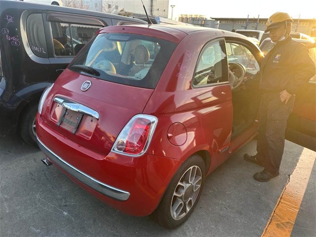 Fiat, 500, Left Taillight In Body, Hatch, Light Grey Lens Edging, 03/08-09/15