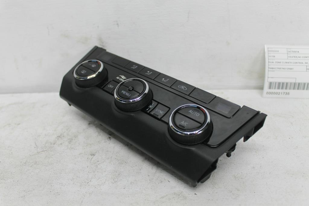 Skoda, Octavia Heater/Ac Controls Dual Zone Climate Control Ne, Non Heated Type, 05/17 09/20