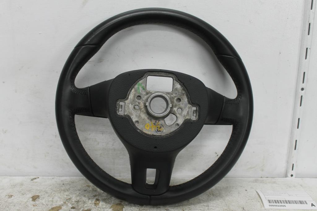 Volkswagen, Tiguan Steering Wheel Leather 5N, Black, 05/08 08/16