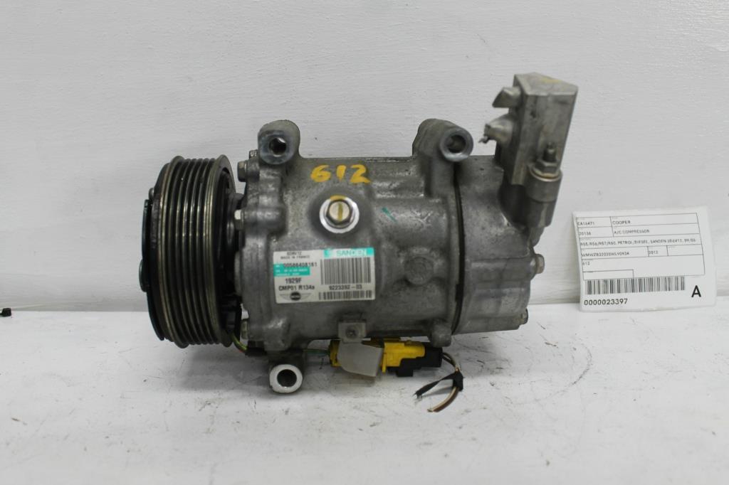 MINI, Cooper A/C Compressor R55/R56/R57/R60, Petrol/Diesel, Sanden Sd6V12, 09/06-09/16