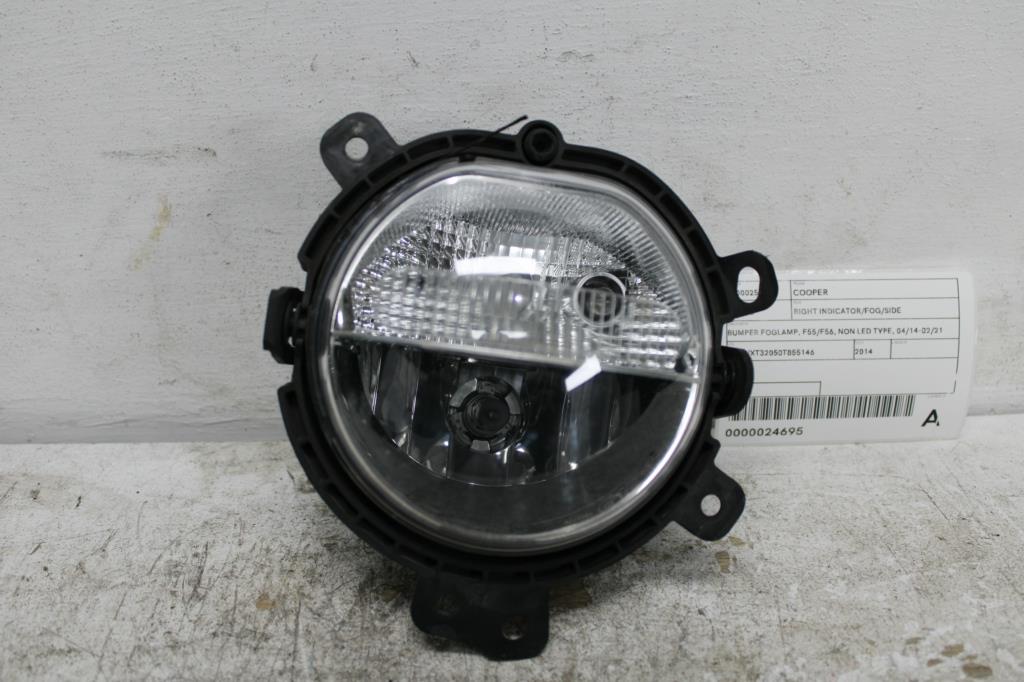 MINI, Cooper, Right Indicator/Fog/Side Bumper Foglamp, F55/F56, Non Led Type, 04/14-02/21