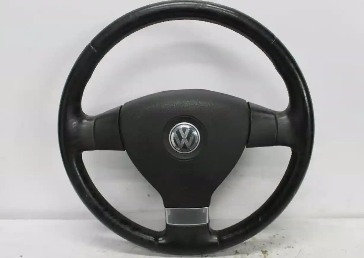 Volkswagen, Tiguan Steering Wheel Leather 5N Black 05/08 08/16