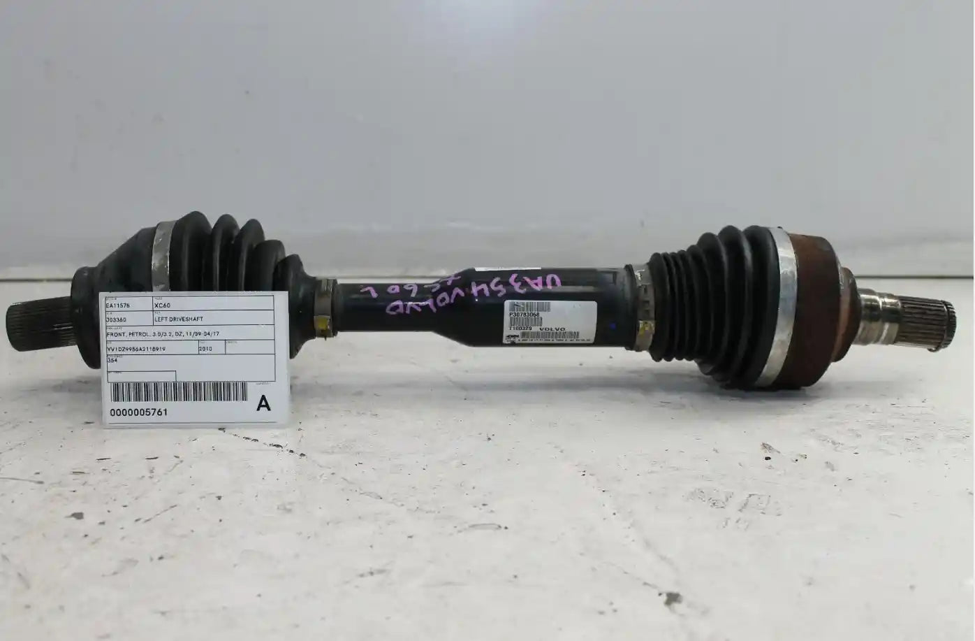 Volvo, Xc60 Left Driveshaft Front Petrol 3.0/3.2 Dz 11/09 04/17