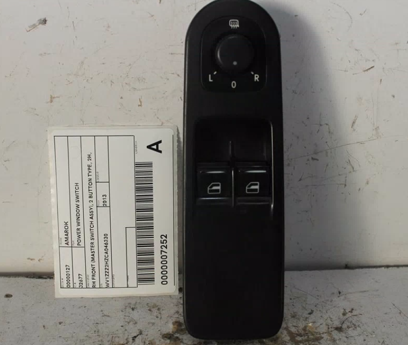 Volkswagen, Amarok Power Window Switch Rh Front (Master Switch Assy) 2 Button Type 2H 10/10 09/22