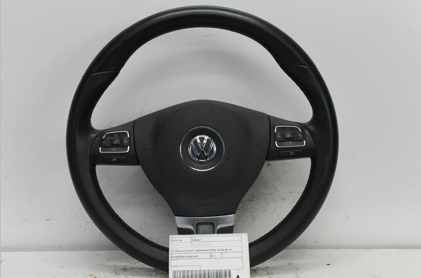 Volkswagen, Passat Steering Wheel 3C/Mk6/3Cc B6 B7 Square Buttons 03/06 05/15