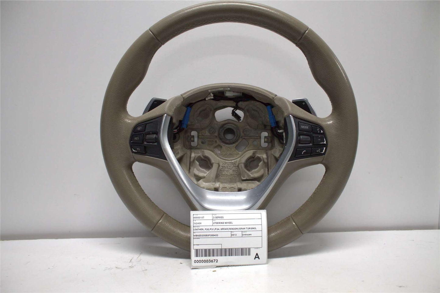 BMW, 3 Series Steering Wheel Leather F30/F31/F34 Sedan/Wagon/Gran Turismo Standard Type 11/11 02/19
