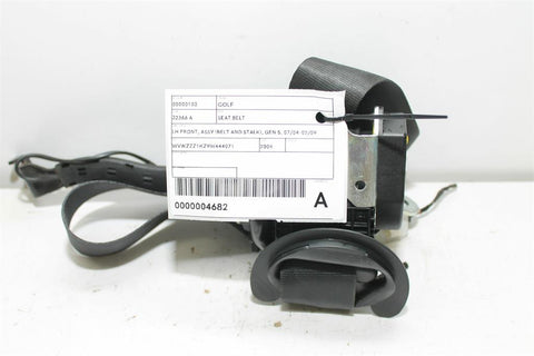 Volkswagen, Golf Seat Belt Lh Front Assy (Belt And Stalk) Gen 6 10/08 03/13
