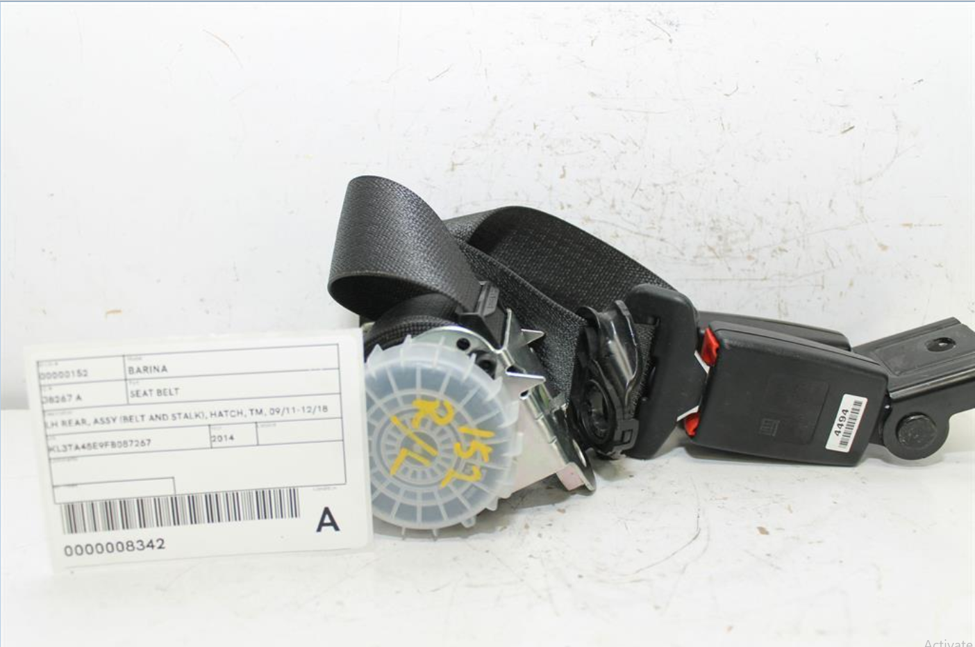 Holden, Barina Seat Belt Lh Rear Assy (Belt And Stalk) Hatch Tm 09/11 12/18