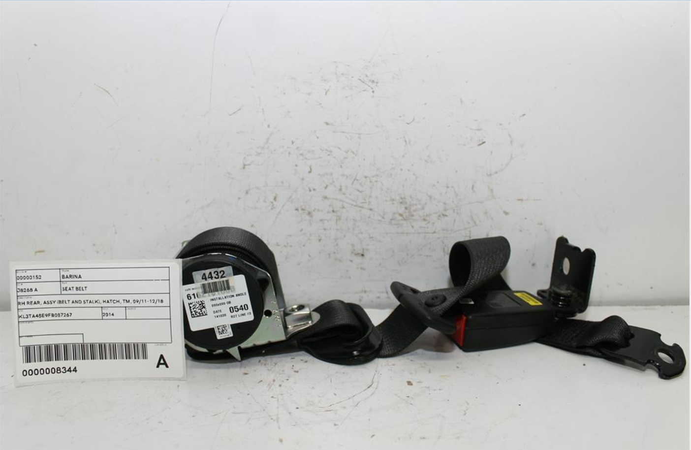 Holden, Barina Seat Belt Rh Rear Assy (Belt And Stalk) Hatch Tm 09/11 12/18