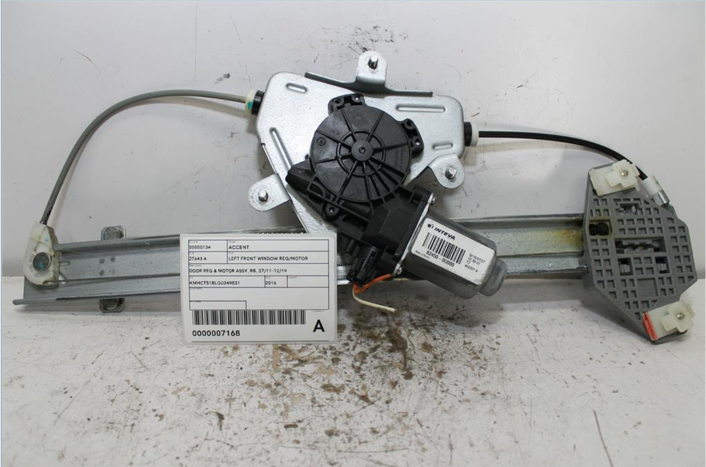 Hyundai, Accent Left Front Window Reg/Motor Door Reg & Motor Assy Rb 07/11 12/19