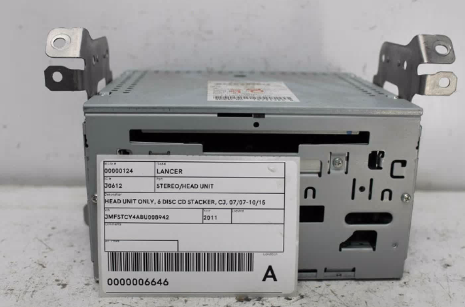 Mitsubishi, Lancer Stereo/Head Unit Head Unit Only 6 Disc Cd Stacker Cj 07/07 10/15