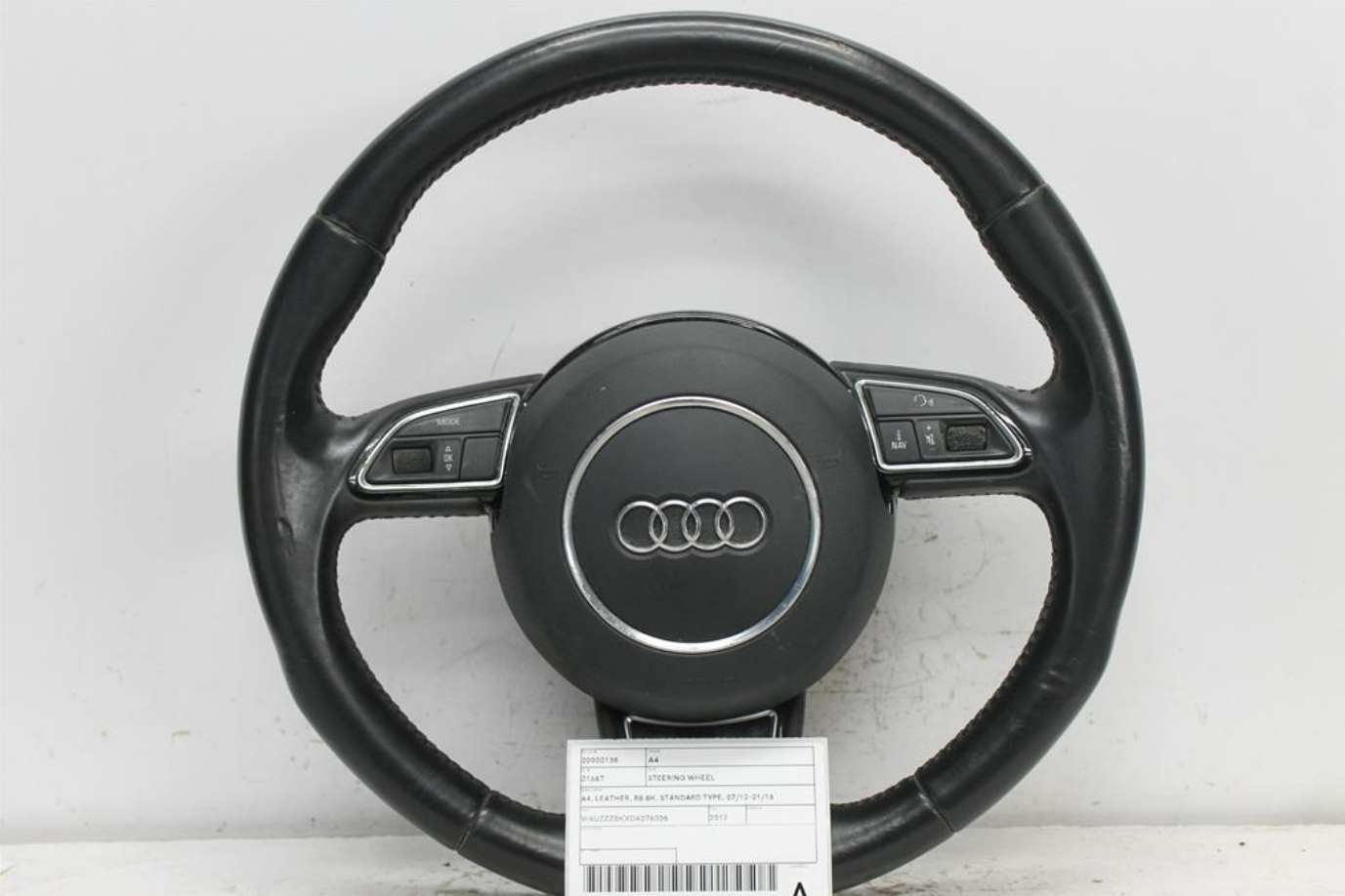 Audi, A4 Steering Wheel A4 Leather B8 8K Standard Type 07/12 01/16