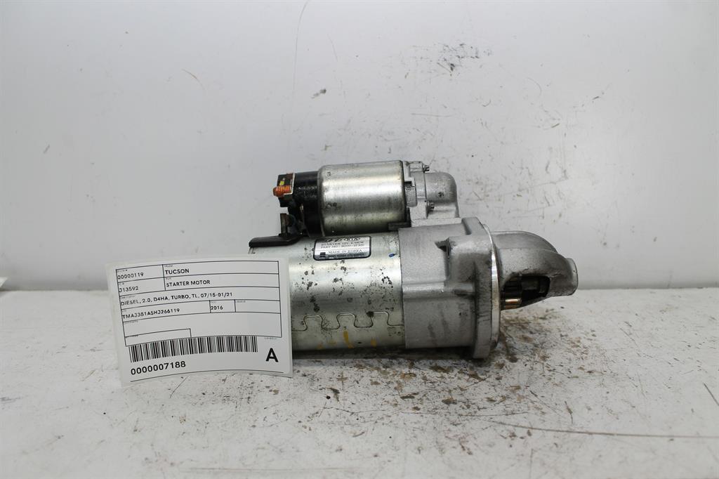 Hyundai, Tucson Starter Motor Diesel 2.0 D4Ha Turbo Tl 07/15 01/21