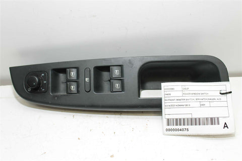 Volkswagen, Golf Power Window Switch Rh Front (Master Switch) 5Dr Hatch/Wagon W/O Chrome On Switches Type Gen 6 10/08 03/13