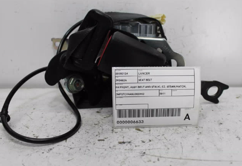 Mitsubishi, Lancer Seat Belt Rh Front Assy (Belt And Stalk) Cj Sedan/Hatch 07/07 10/15