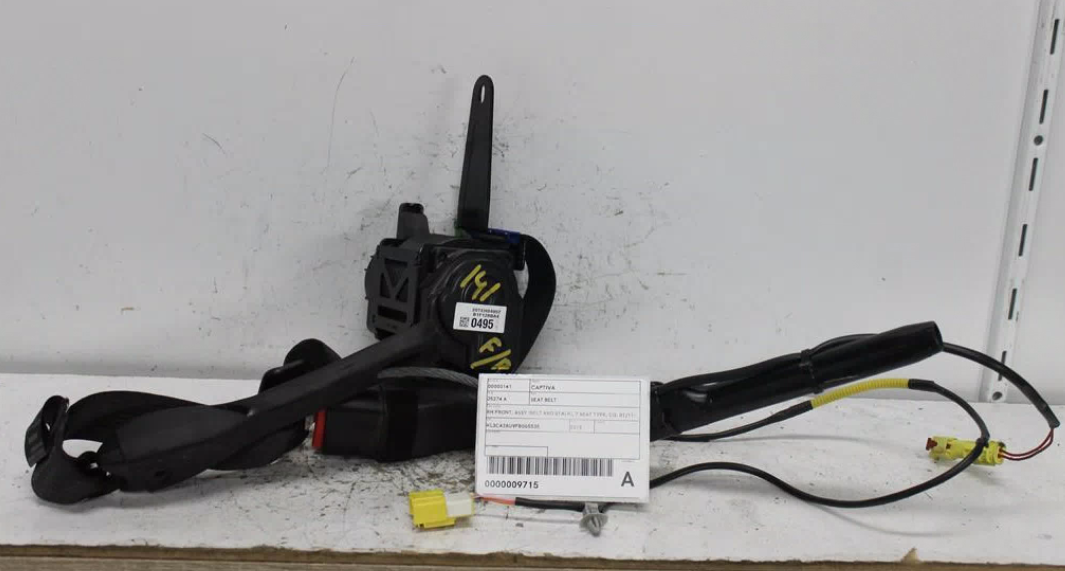 Holden, Captiva Seat Belt Rh Front Assy (Belt And Stalk) 7 Seat Type Cg 01/11 06/18