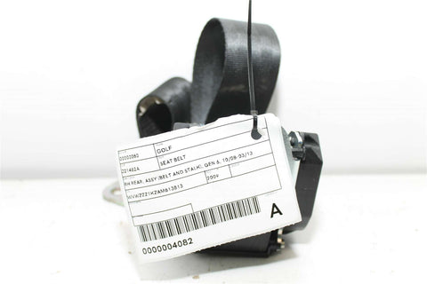 Volkswagen, Golf Seat Belt Rh Rear Assy (Belt And Stalk) Gen 6 10/08 03/13