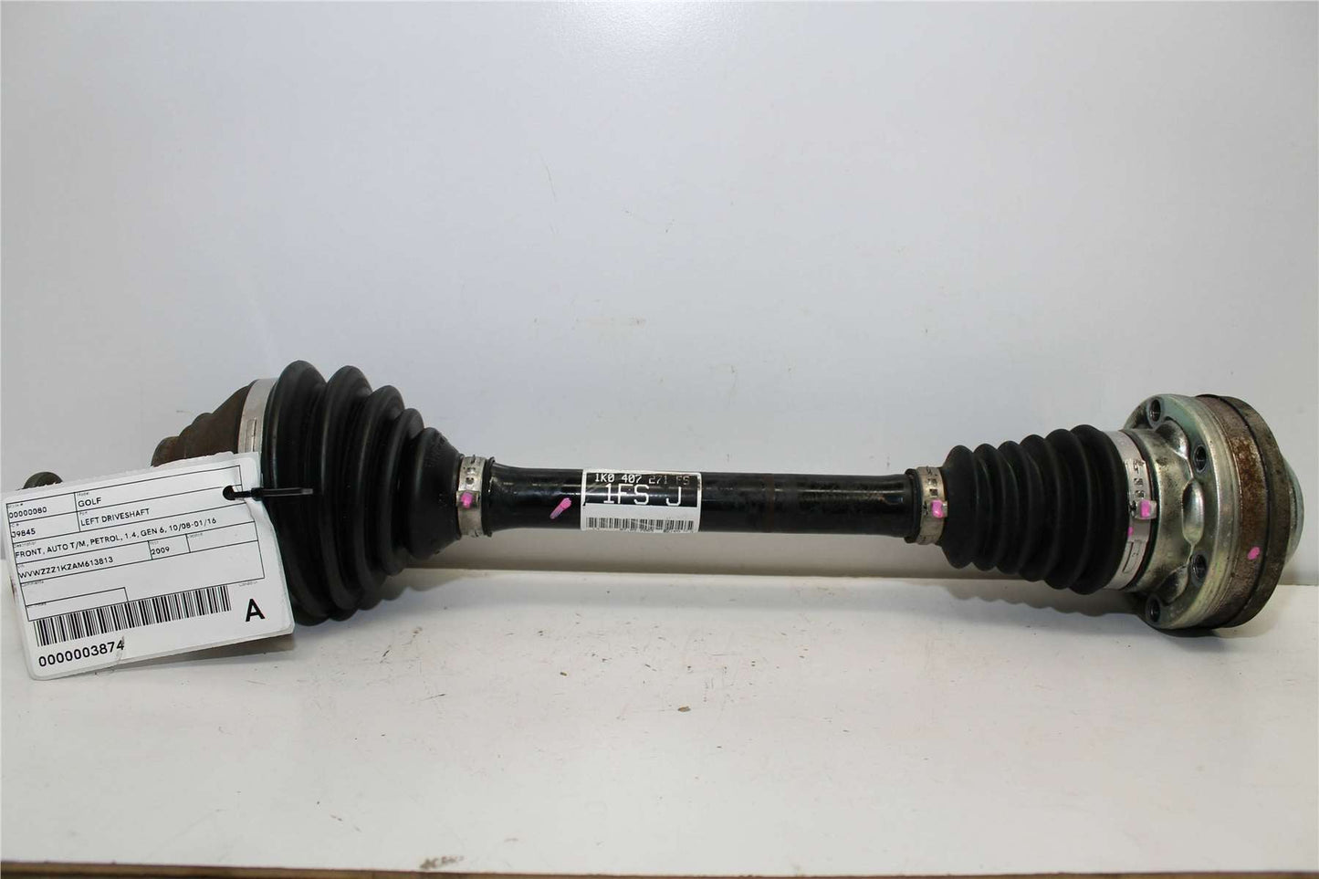 Volkswagen, Golf Left Driveshaft Front Auto T/M Petrol 1.4 Gen 6 10/08 01/16