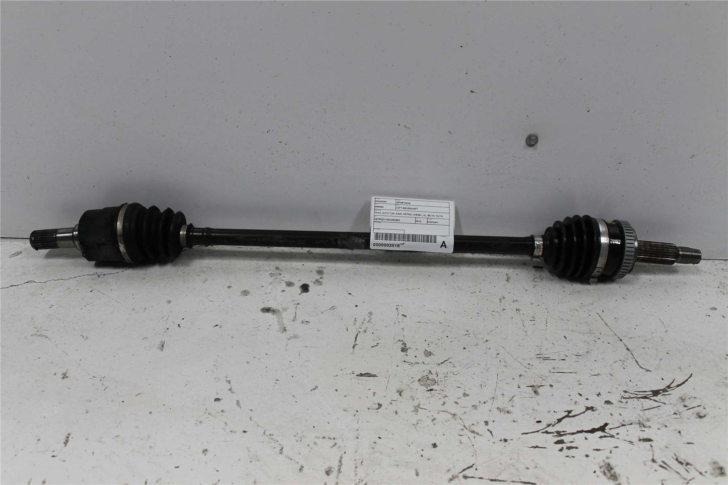 Kia, Sportage Left Driveshaft Rear Auto T/M Awd Petrol/Diesel Sl 05/10 10/15