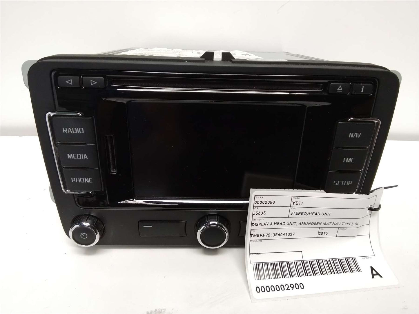 Skoda, Yeti Stereo/Head Unit Display & Head Unit Amundsen (Sat Nav Type) 5L 11/13 05/16
