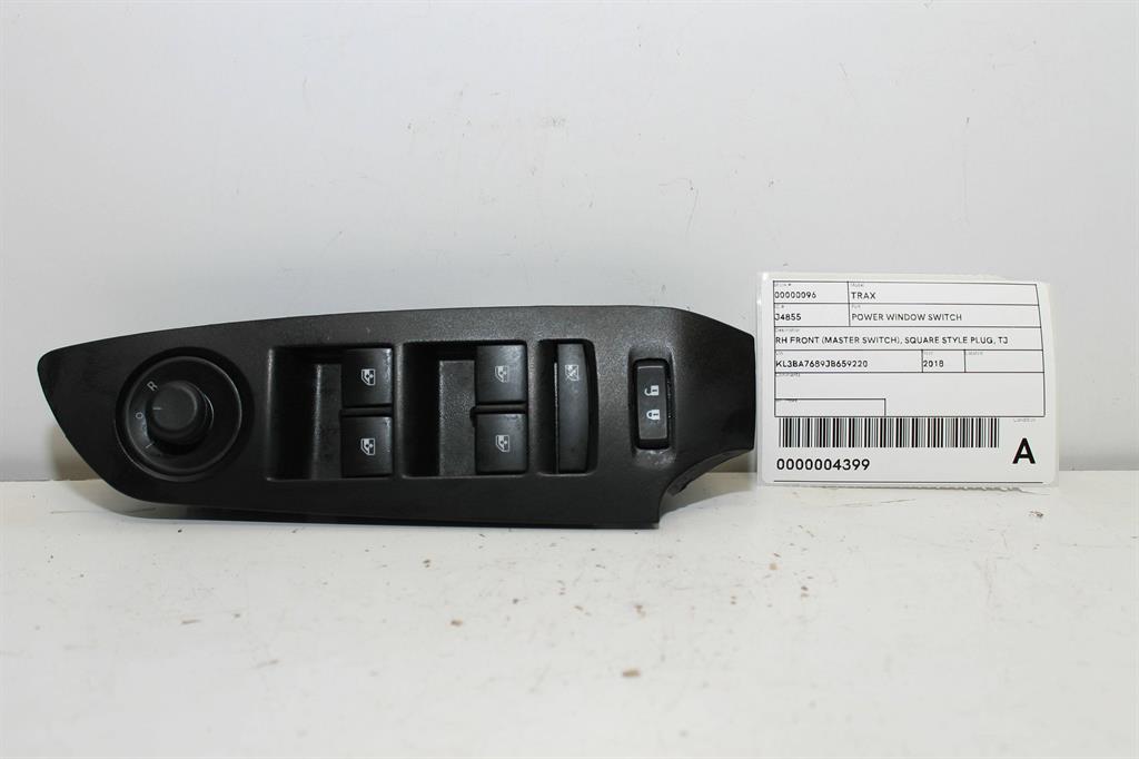 Holden, Trax Power Window Switch Rh Front (Master Switch) Square Style Plug Tj Series 09/16 12/20