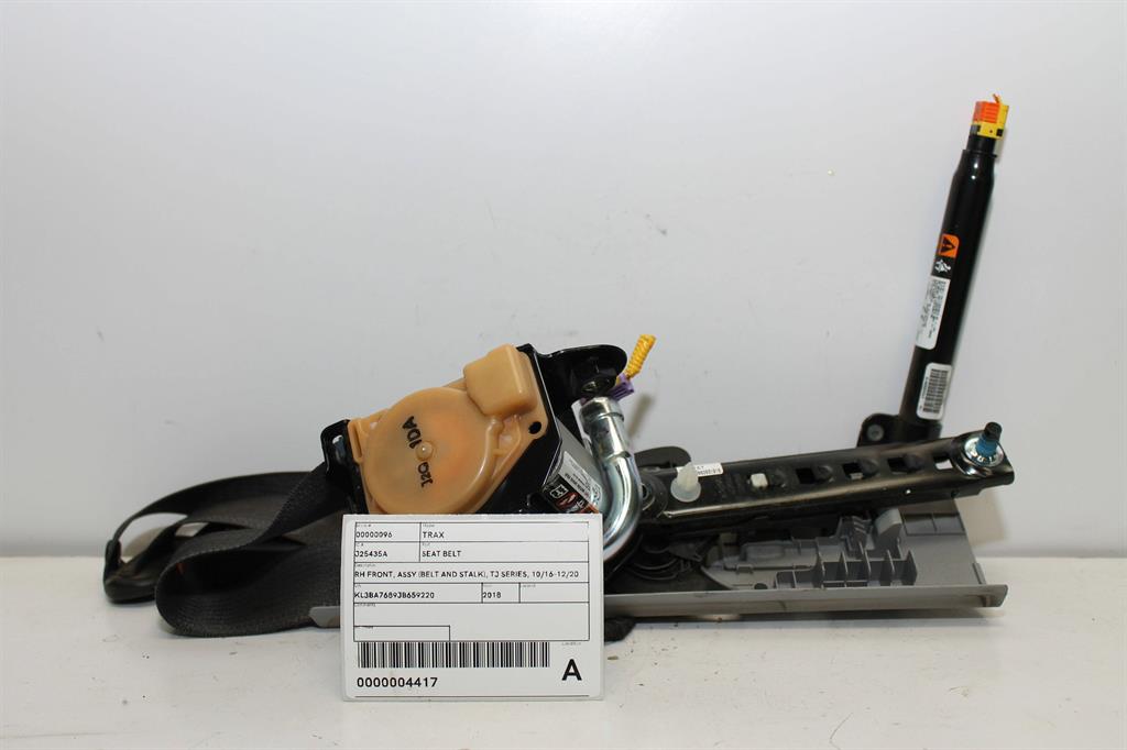 Holden, Trax Seat Belt Rh Front Assy (Belt And Stalk) Tj Series 10/16 12/20