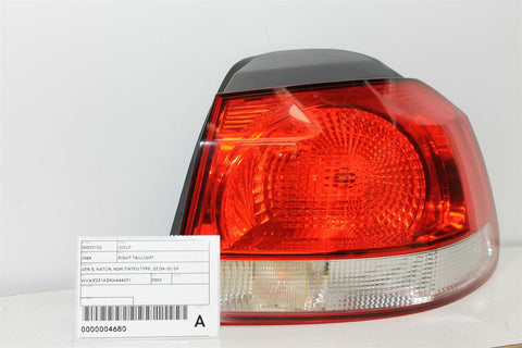 Volkswagen, Golf Right Taillight Gen 6 3Dr/5Dr Hatch 10/08 03/13