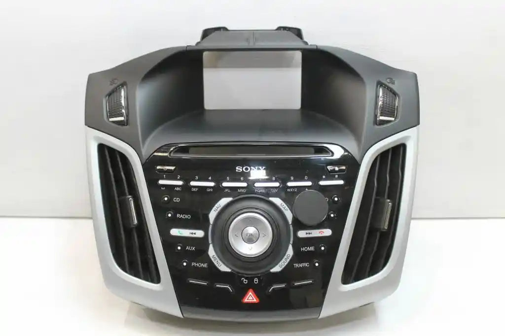 Ford, Focus Stereo/Head Unit Radio Control Panel (Sony Audio System), W/ Sat Nav Type, Lw, 10/11-08/15 J0437