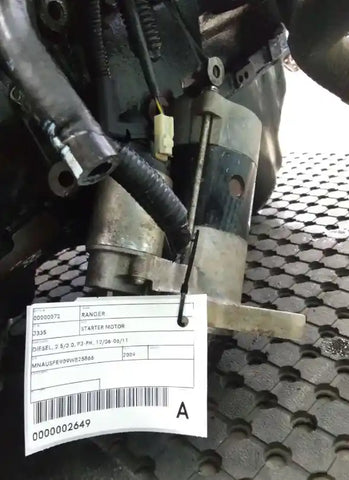 Ford, Ranger Starter Motor Diesel 2.5/3.0 Pj Pk 12/06 06/11