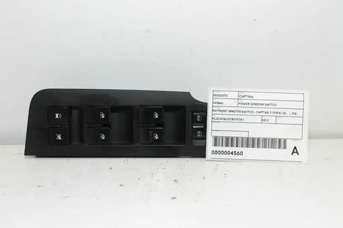 Holden, Captiva Power Window Switch Rh Front (Master Switch) Captiva 7 (Vin Kl3C...) Cg 01/11 12/13