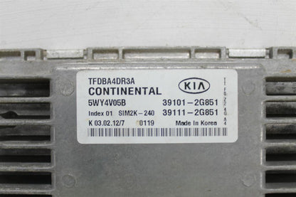 Kia, Optima Ecu 2.4 G4Kj Petrol Ecu Only Tf 01/11 10/15