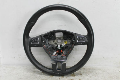 Volkswagen, Tiguan Steering Wheel Leather 5N, Black, 05/08 08/16