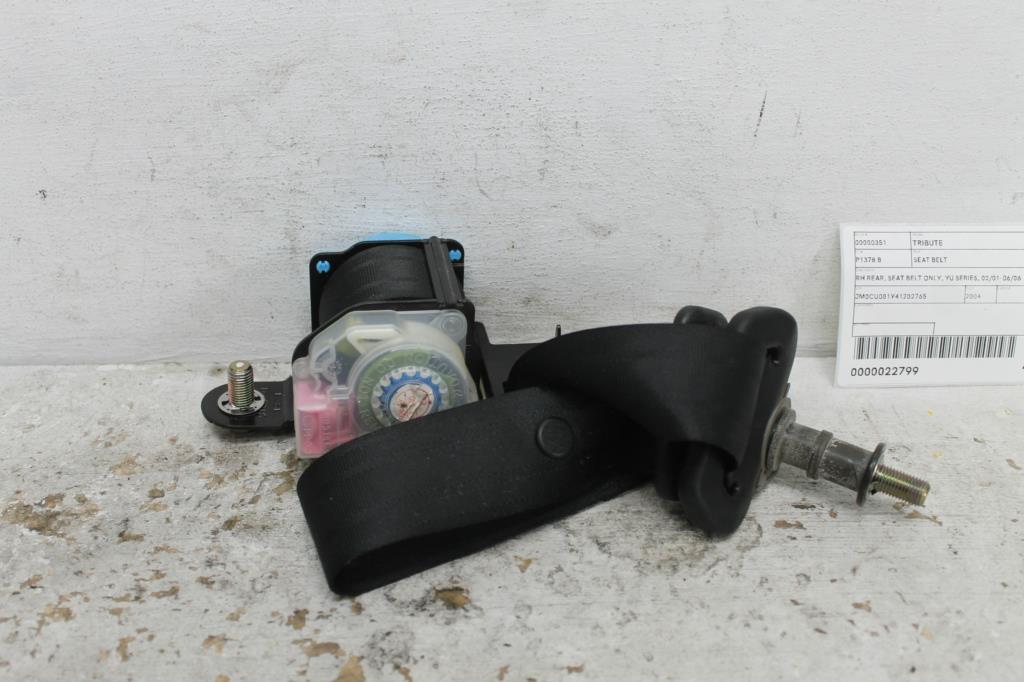 Mazda, Tribute Seat Belt Rh Rear Seat Belt Only, Yu Series, 02/01 06/06