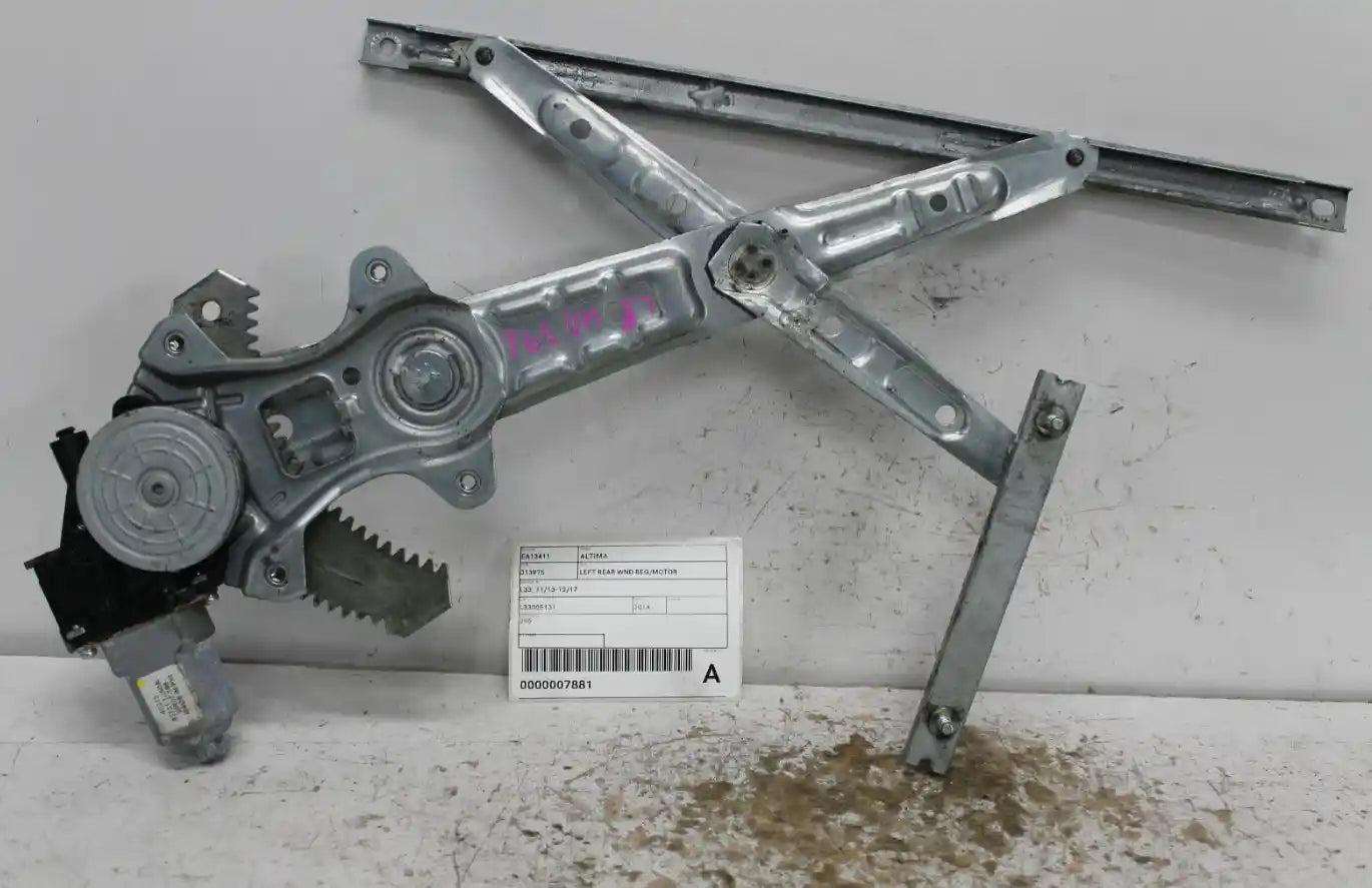 Nissan, Altima Left Rear Wnd Reg/Motor L33 11/13 12/17