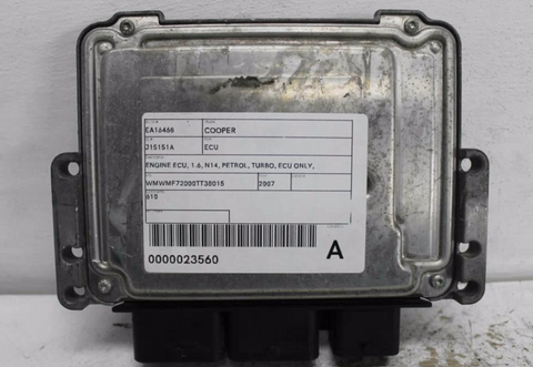 MINI, Cooper, Ecu Ecu, 1.6, N14, Petrol, Turbo, Ecu Only, R55/R56/R57, 03/07-05/15