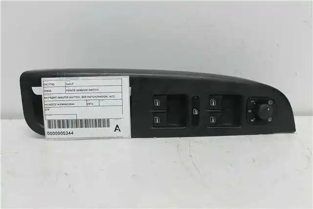Volkswagen, Golf Power Window Switch Rh Front (Master Switch) 5Dr Hatch/Wagon W/O Chrome On Switches Type Gen 6 10/08 03/13