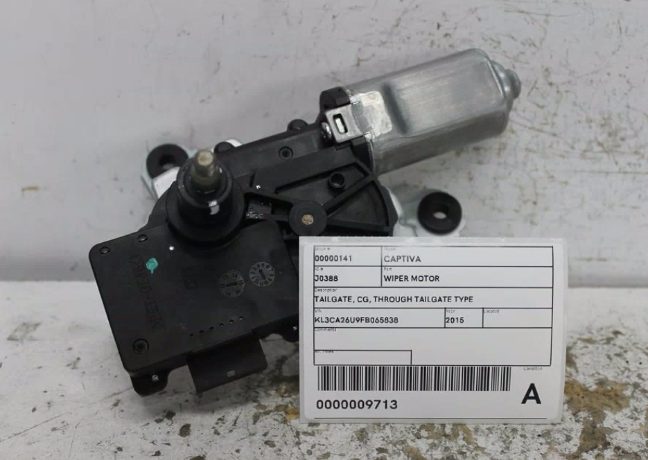 Holden, Captiva Wiper Motor Tailgate Cg Through Tailgate Type (Cx/Lx/Sx/Captiva 7) 09/06 06/18