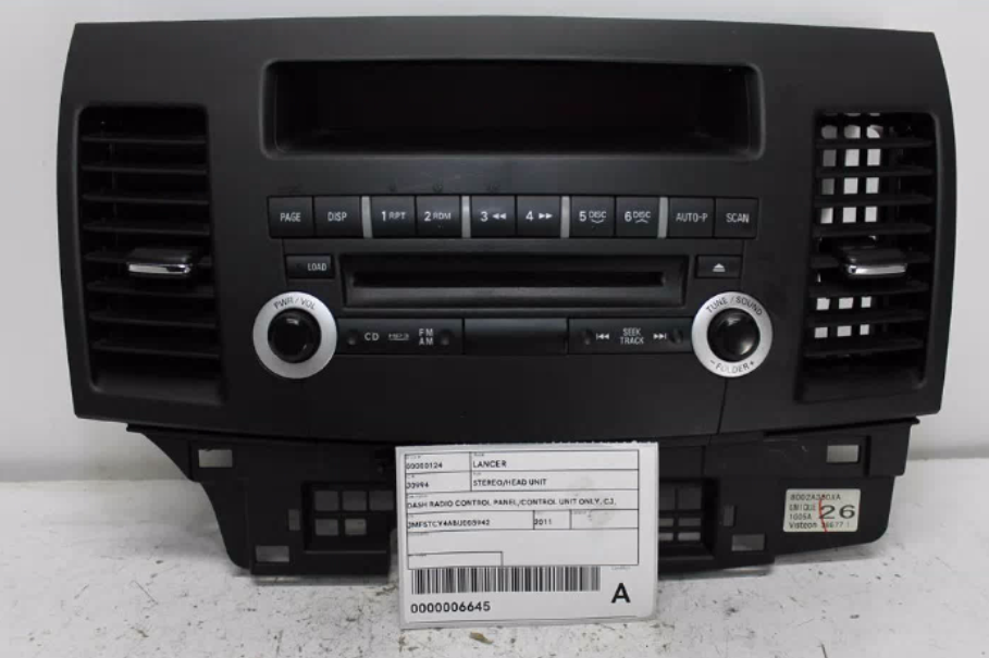 Mitsubishi, Lancer Stereo/Head Unit Dash Radio Control Panel/Control Unit Only Cj 07/07 06/12