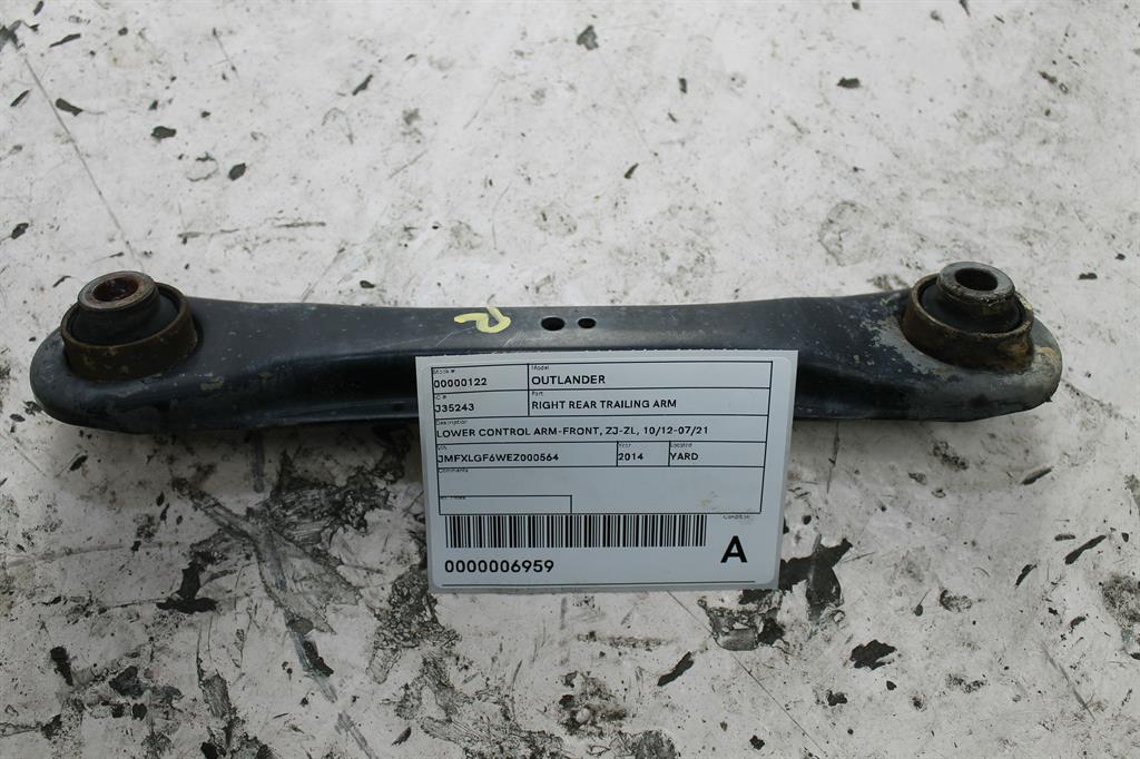 Mitsubishi, Outlander Right Rear Trailing Arm Lower Control Arm Front Zj Zl 10/12 07/21