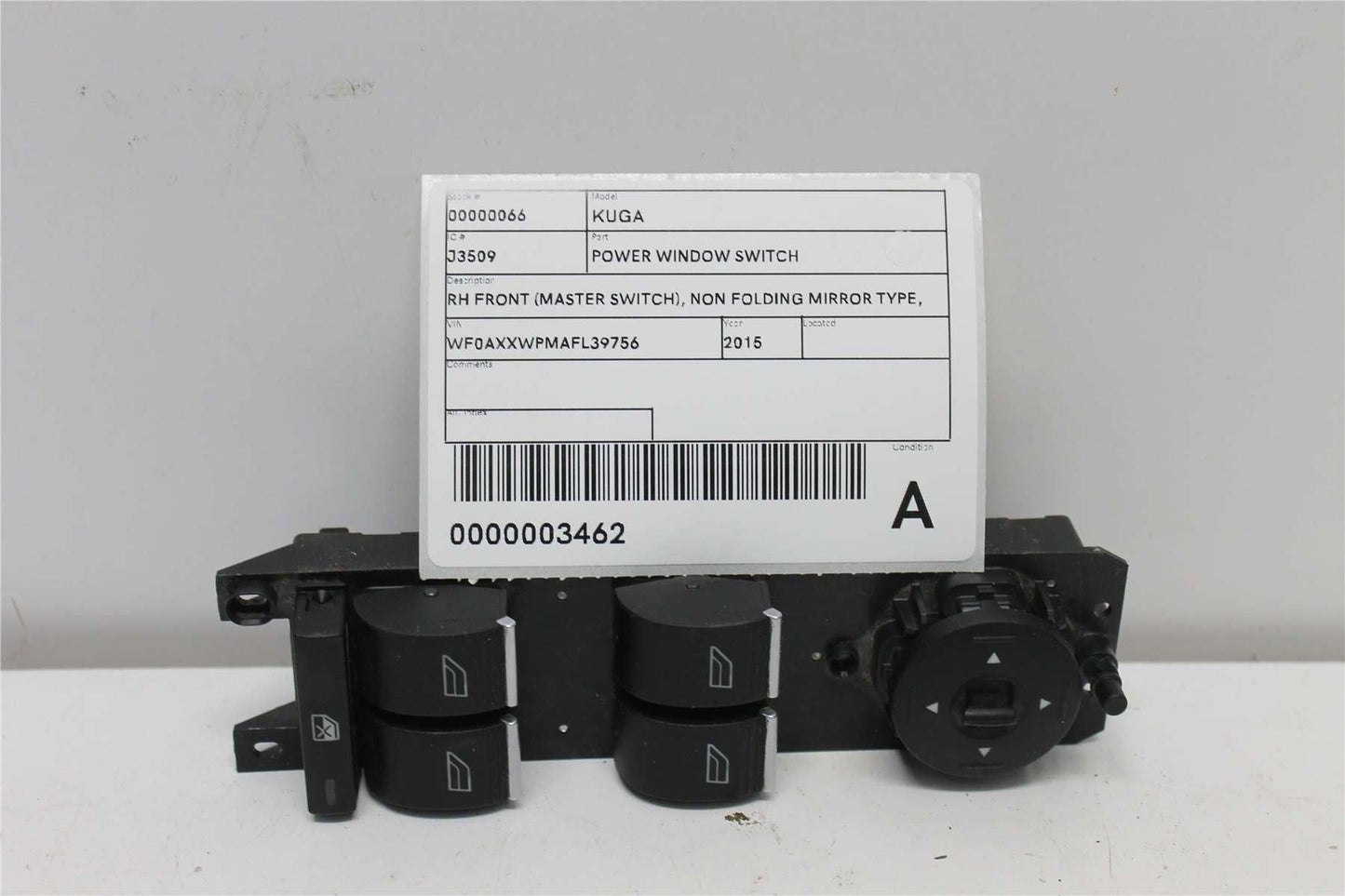 Ford, Kuga Power Window Switch Rh Front (Master Switch) Non Folding Mirror Type Tf 11/12 09/16