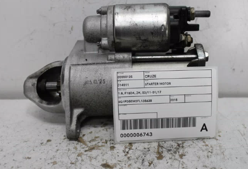 Holden, Cruze Starter Motor 1.8 F18D4 Jh 03/11 01/17