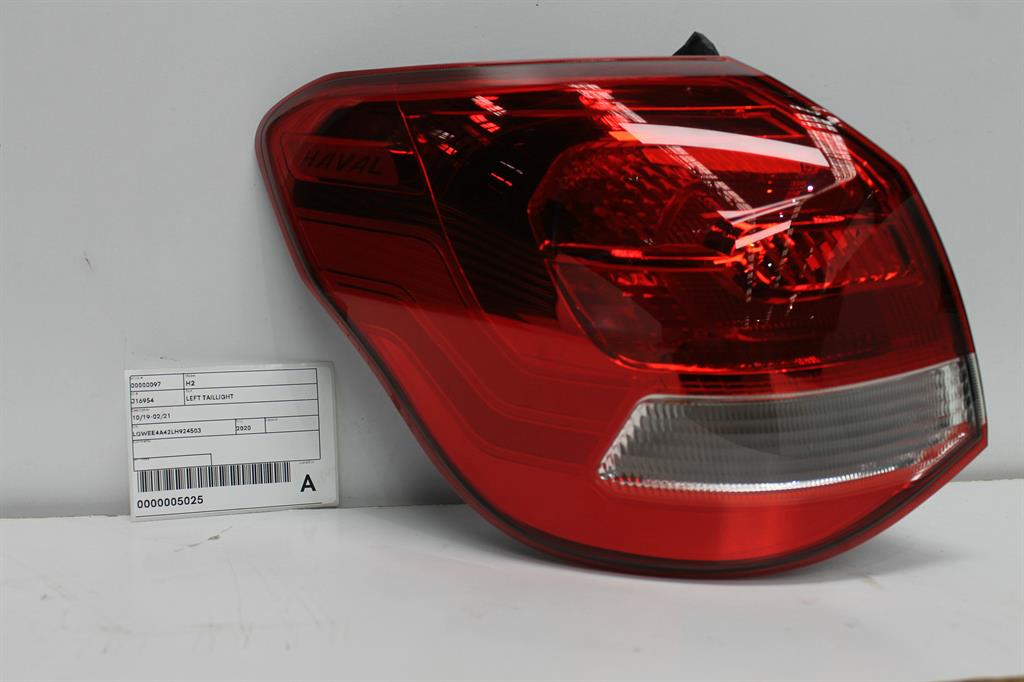 Haval, H2 Left Taillight 10/19 02/21