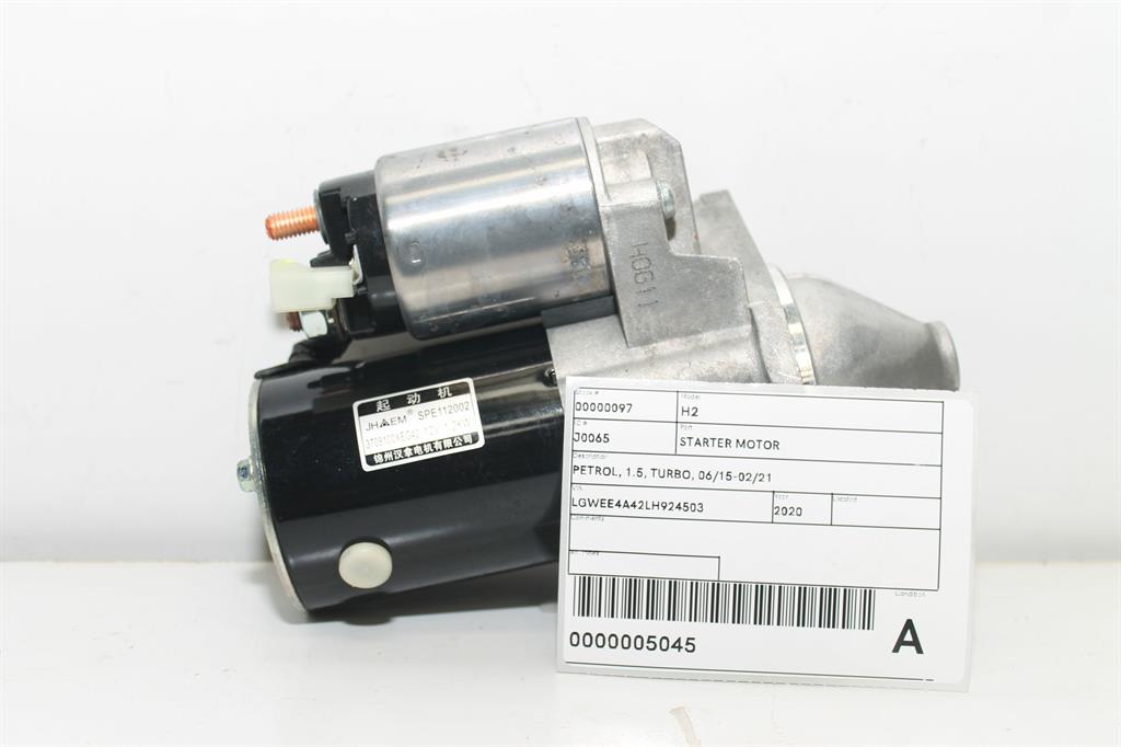 Haval, H2 Starter Motor Petrol 1.5 Turbo 06/15 02/21