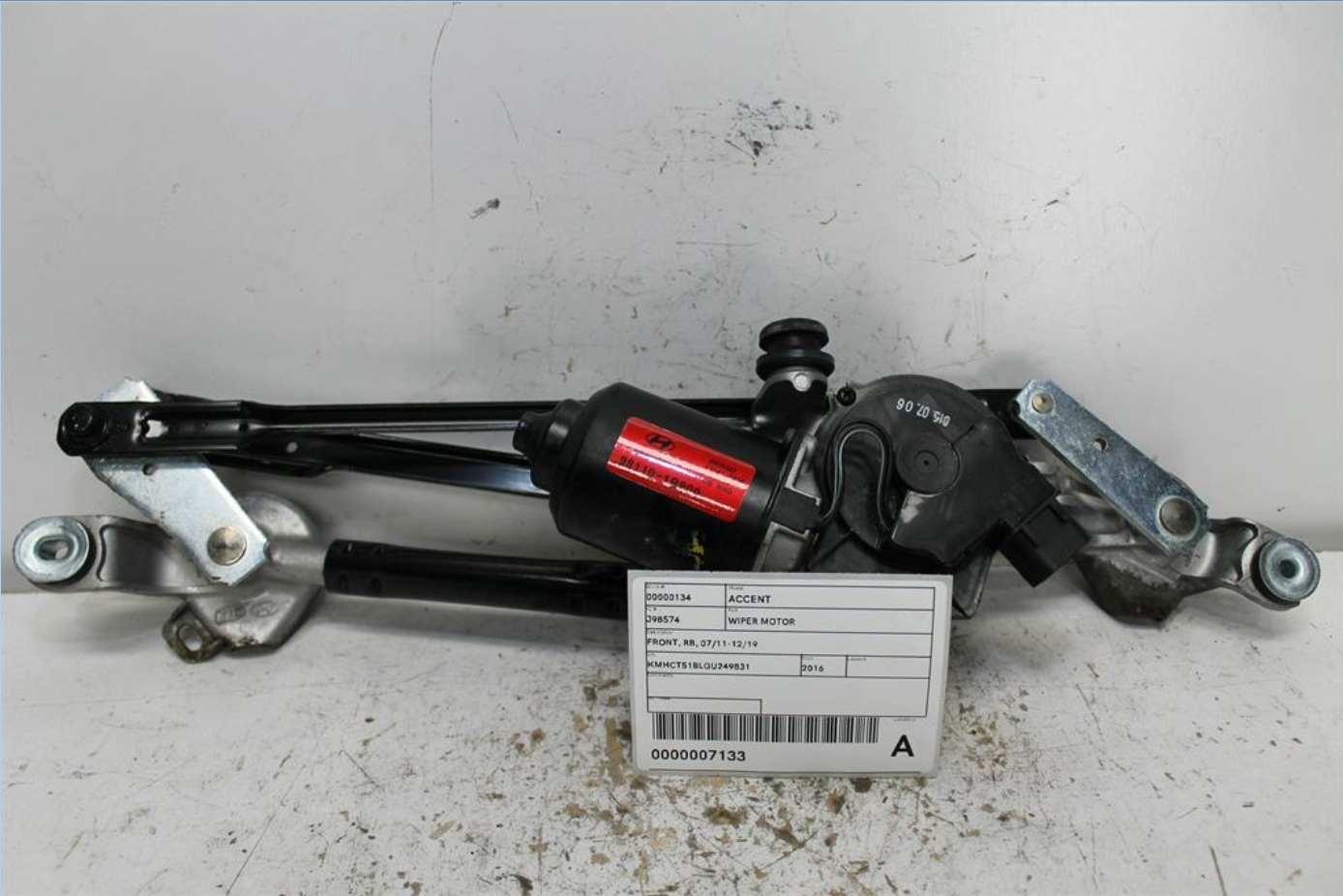 Hyundai, Accent Wiper Motor Front Rb 07/11 12/19