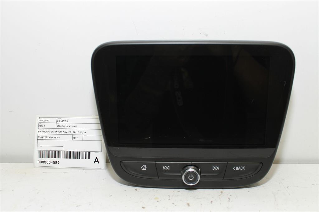 Holden, Equinox Stereo/Head Unit 8In Touchscreen/Sat Nav Eq 09/17 12/20