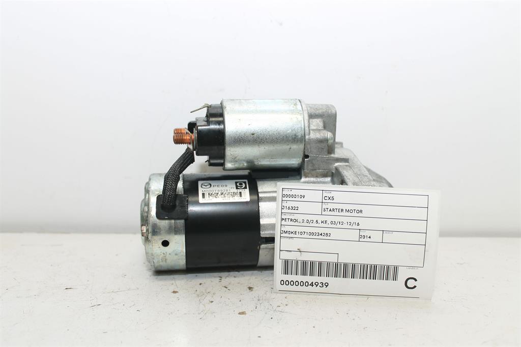 MAZDA, CX5 Starter Motor Petrol 2.0/2.5 Ke 03/12 12/16