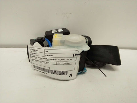 Hyundai, I20 Seat Belt Rh Rear Assy (Belt And Stalk) 3Dr/5Dr Hatch Pb 07/10 12/15